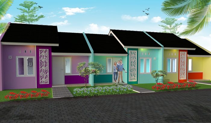 foto tampak rumah tipe 27 perumahan KANAYA LAND 8 TAHAP 1