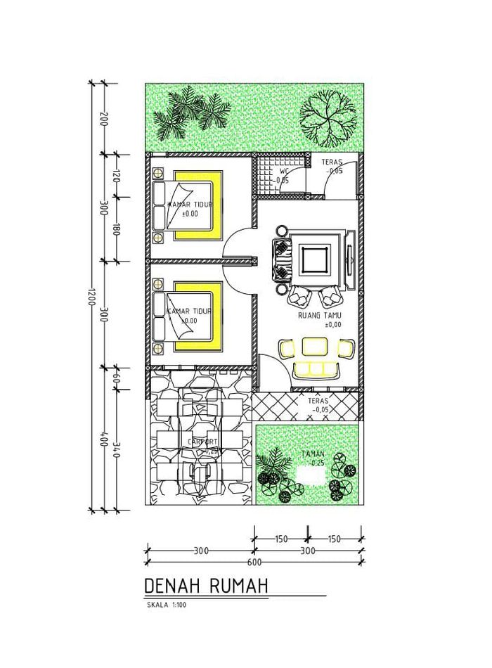 foto denah rumah tipe 36 perumahan POLEWALI RESIDENCE 7