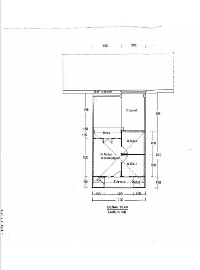 foto denah rumah tipe 45/80 perumahan SATYA GRAHA RESIDENCE