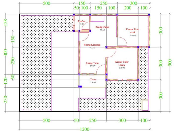 foto denah rumah tipe 36 (36/153) perumahan Perumahan Griya Pendawa
