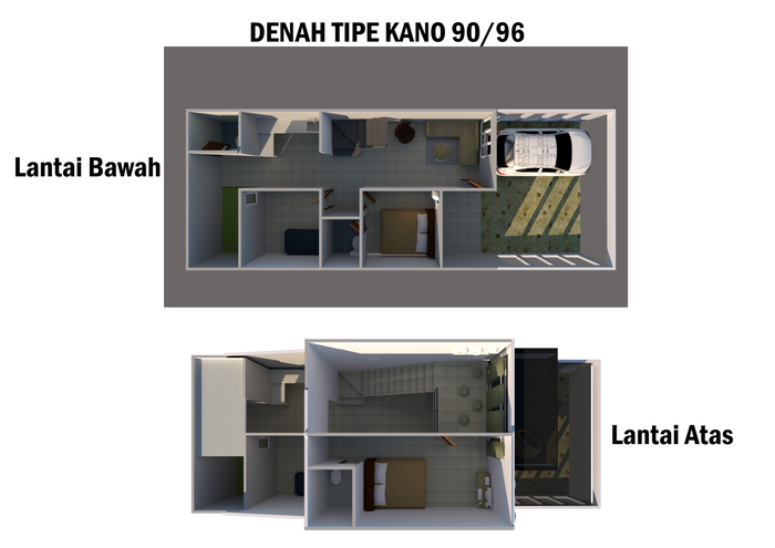 foto denah rumah tipe KANO perumahan TEBET RAYA