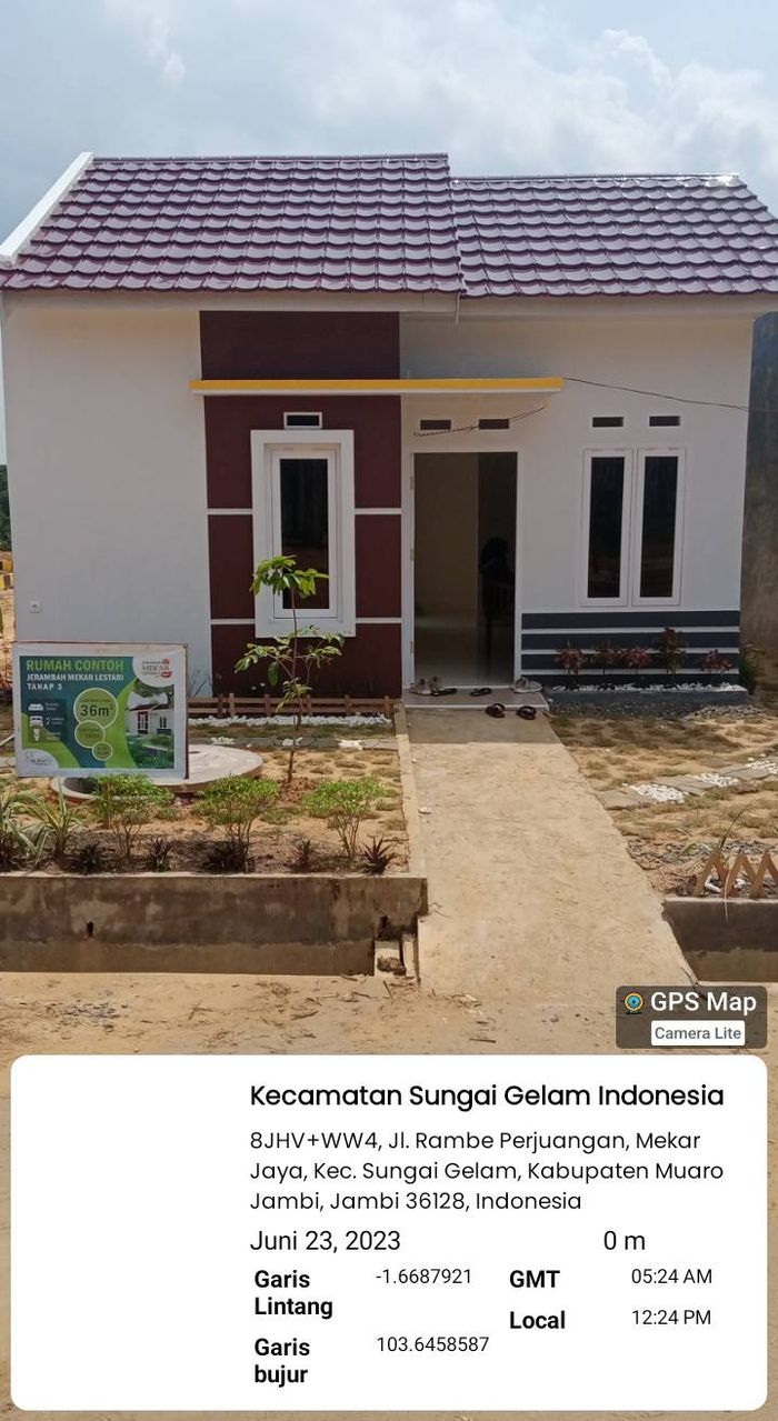 foto denah rumah tipe 36 perumahan Jerambah Mekar Lestari 1 Tahap 3