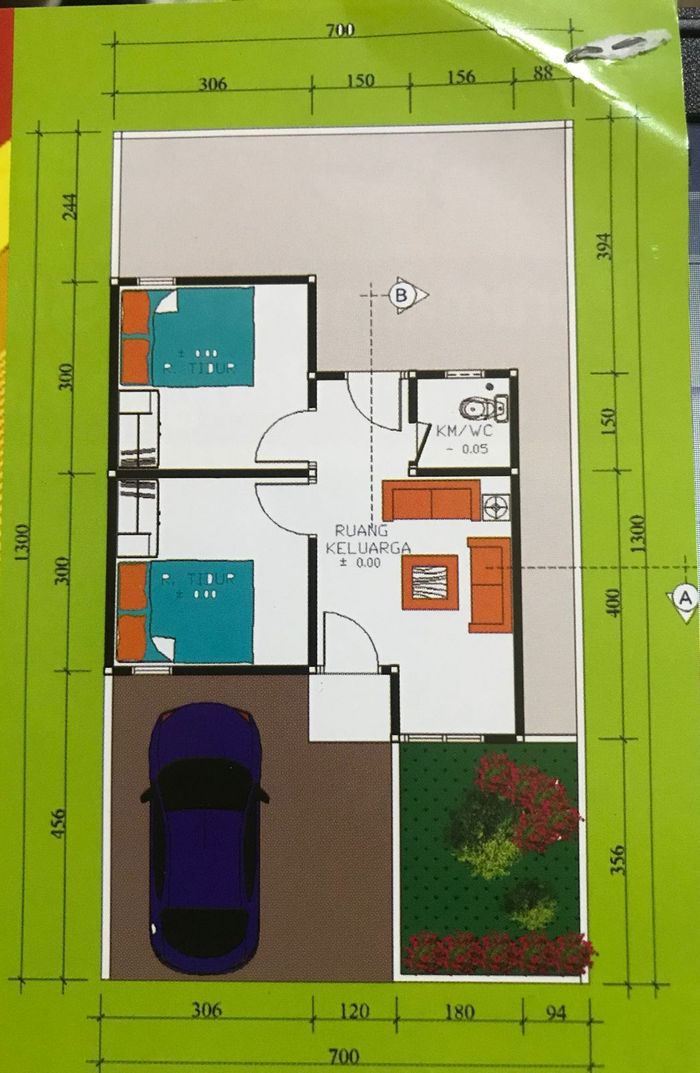 foto denah rumah tipe 36 perumahan Barokah Residence