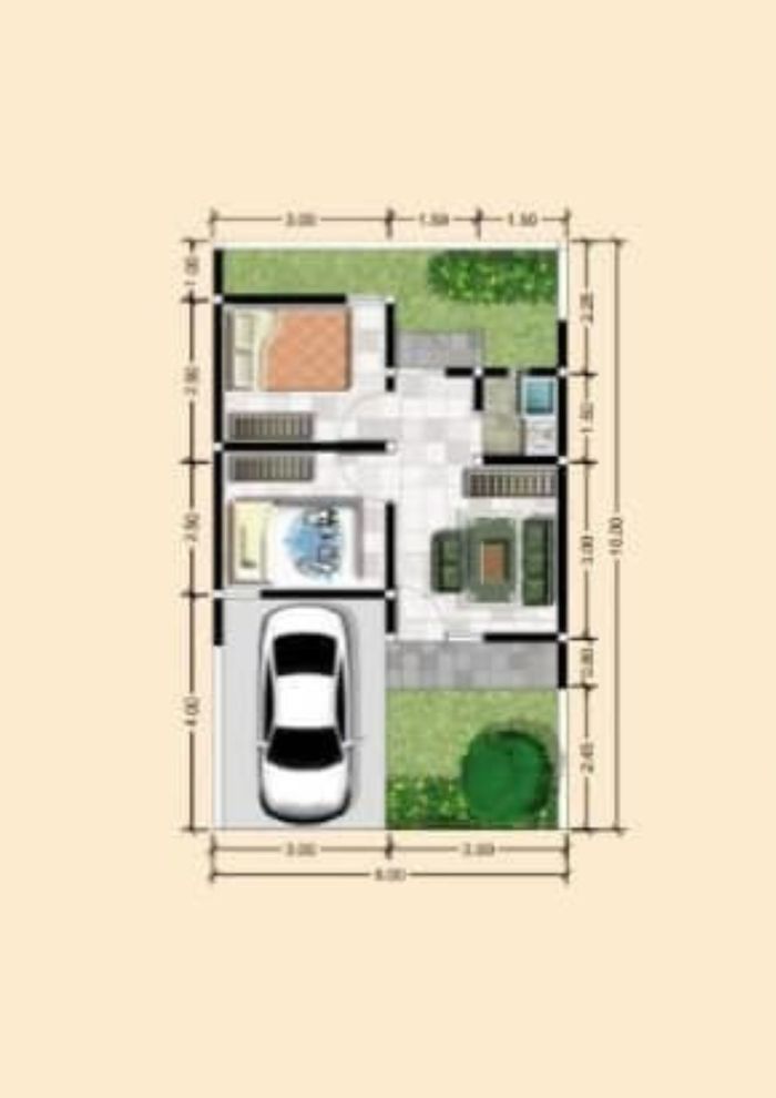 foto denah rumah tipe 30 perumahan GRAND KENCANA 2