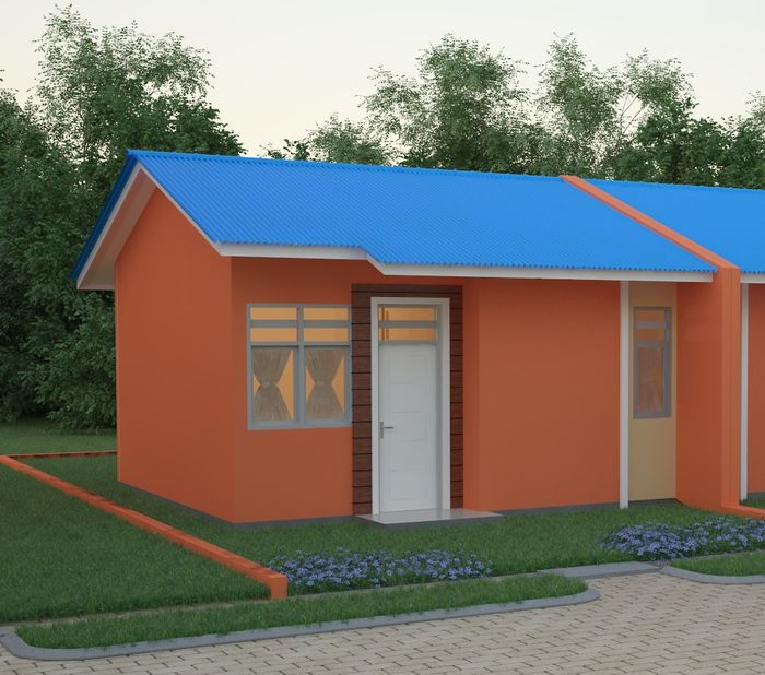 foto tampak rumah tipe Melati 2 perumahan PURI MANADO PERMAI.