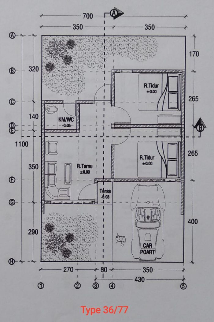 foto denah rumah tipe Subsidi perumahan Bahari Residence 3