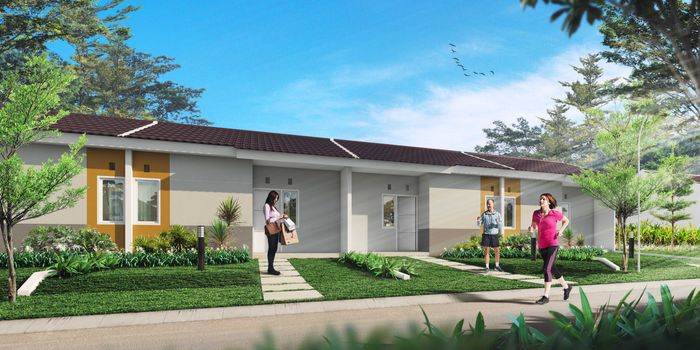foto tampak rumah tipe Camelia perumahan CitraRaya City Cluster Bukit Cempaka