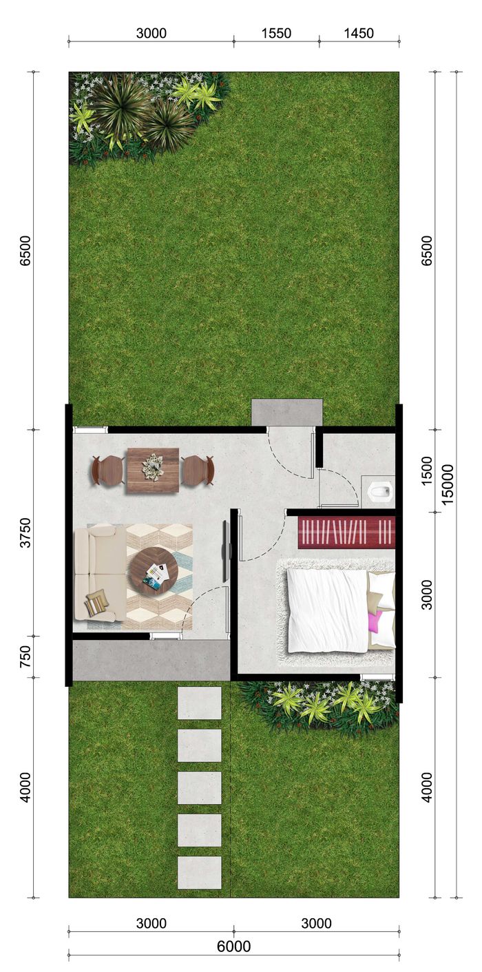foto denah rumah tipe Camelia perumahan CitraRaya City Cluster Bukit Cempaka