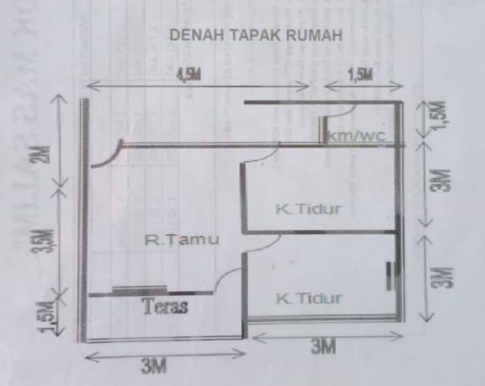 foto denah rumah tipe 36 perumahan GRIYA ANUGRAH