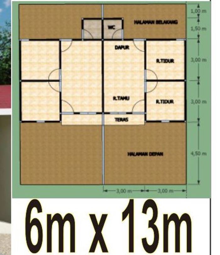 foto denah rumah tipe SUBSIDI perumahan Ruper Residence