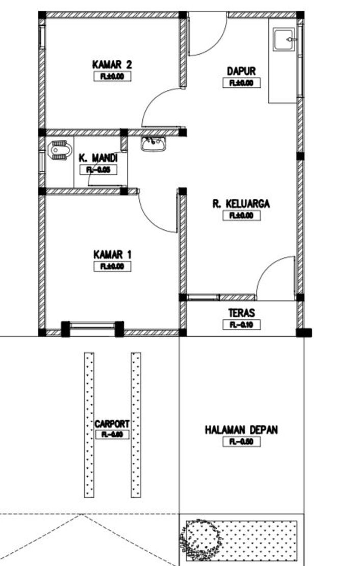 foto denah rumah tipe NAYA CLUSTER 36 perumahan NAYA CLUSTER