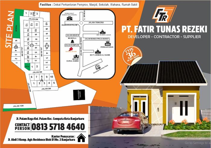foto tampak rumah tipe 36/140 perumahan FATIR PALAM ASRI
