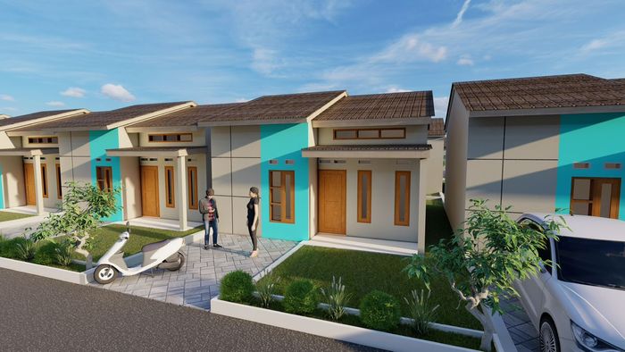 foto tampak rumah tipe 36 perumahan Kawasan Perumahan Lepo Lepo Mas