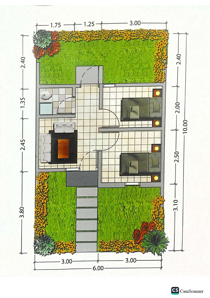 foto denah rumah tipe 27 SUBSIDI 2023 perumahan GRIYA SUTERA BALARAJA TAHAP 3