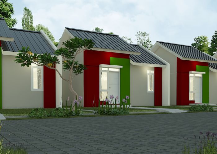 foto tampak rumah tipe 36 SUBISIDI 2023 perumahan Perumnas Haluoleo