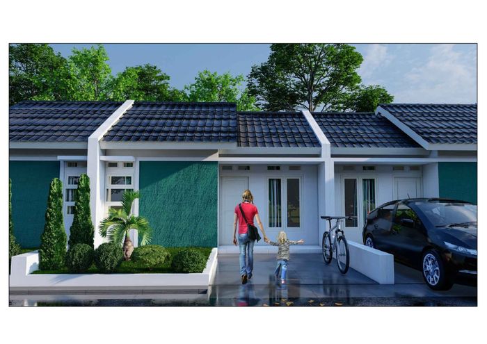 foto tampak rumah tipe 30/60 perumahan PESONA SINDANGSARI