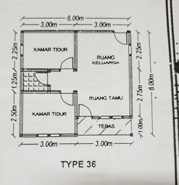 foto denah rumah tipe 36 - 3 perumahan PESONA MANDUHARA