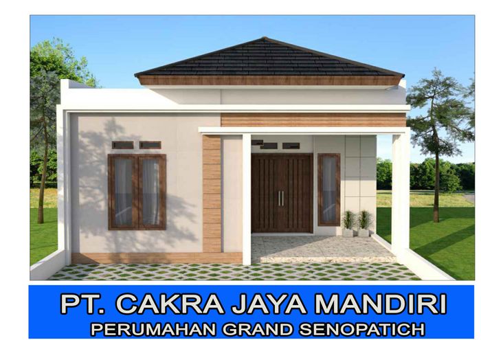 foto tampak rumah tipe 36 perumahan Grand Senopatich