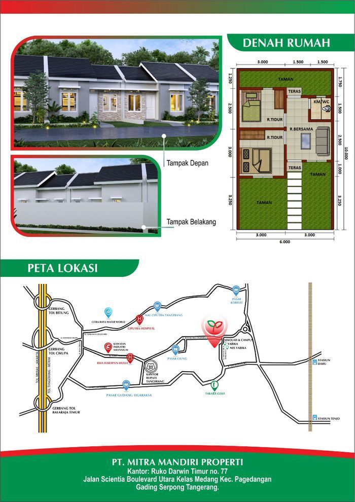 foto denah rumah tipe 30/60 (181) Subsidi perumahan Duta Permata Residence