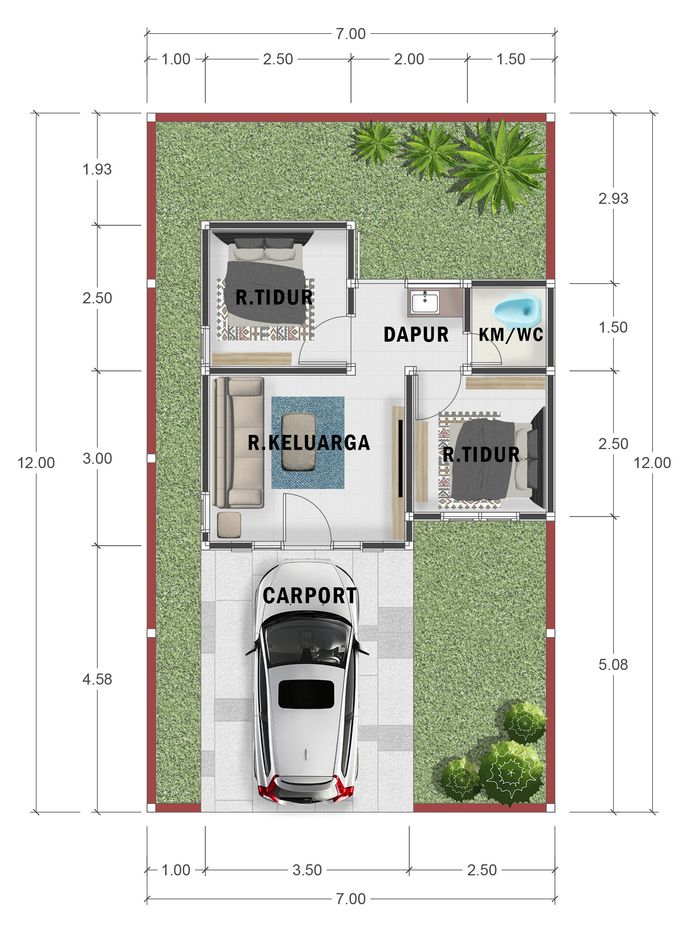 foto denah rumah tipe SUBSIDI perumahan Aliya Residence