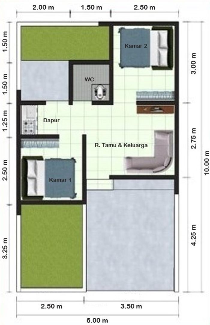foto denah rumah tipe 30 New perumahan aka kanaya wanaraja