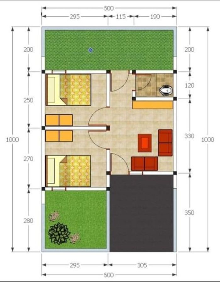 foto denah rumah tipe 30 Subsidi 2023 perumahan GRIYA SEJAHTERA KECEPAK