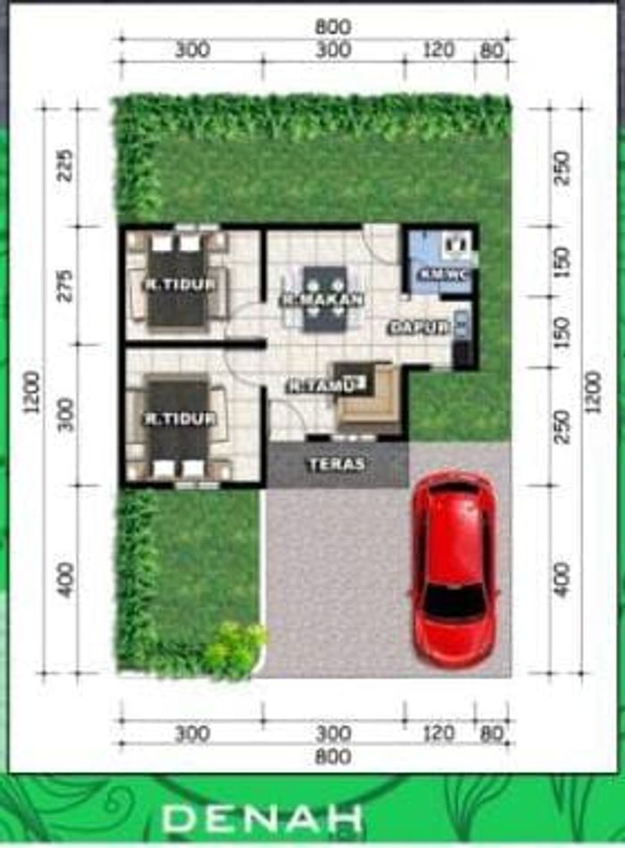 foto denah rumah tipe 36 SUBSIDI 2023 perumahan BUKIT PERMATA ASRI TAHAP 3
