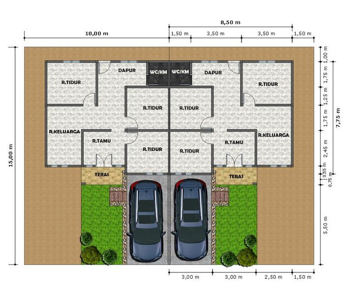 foto denah rumah tipe 64 perumahan BUKIT INDAH LESTARI 5