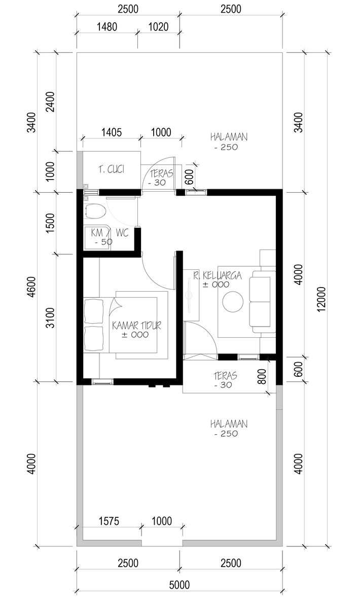 foto denah rumah tipe T.29 Mandevilla perumahan BUMI TEGAL BESAR