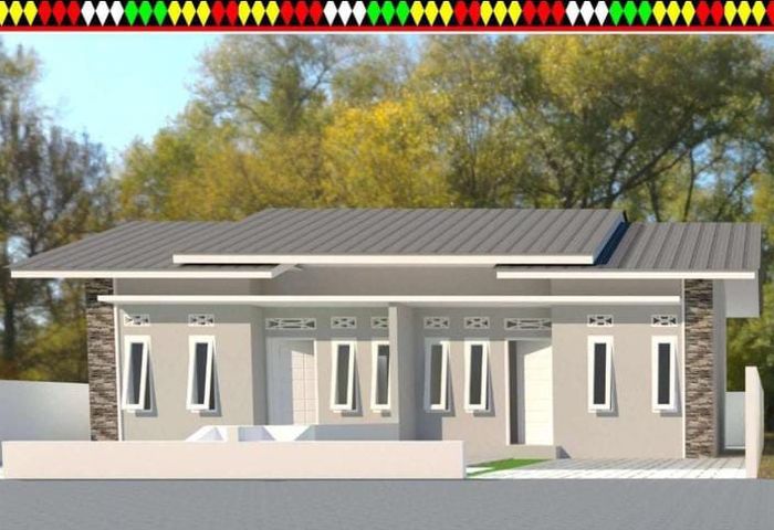 foto tampak rumah tipe 36 Kopel B perumahan BATUMBULAN ROYAL RESIDENCE