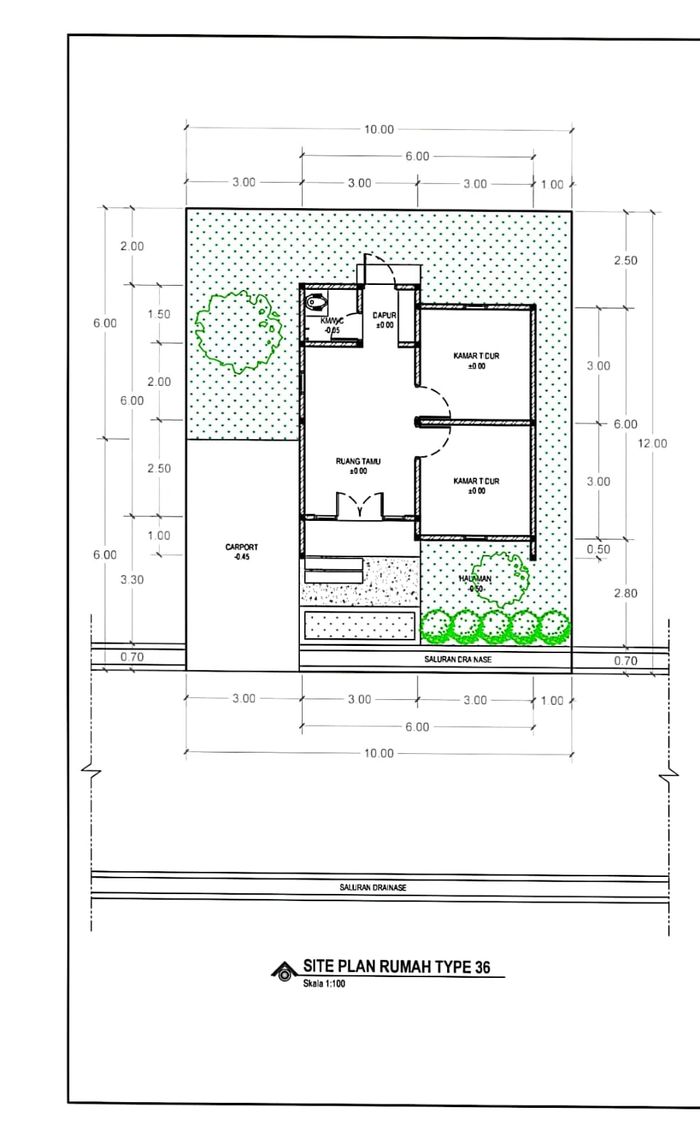 foto denah rumah tipe 36 perumahan Bana Residence