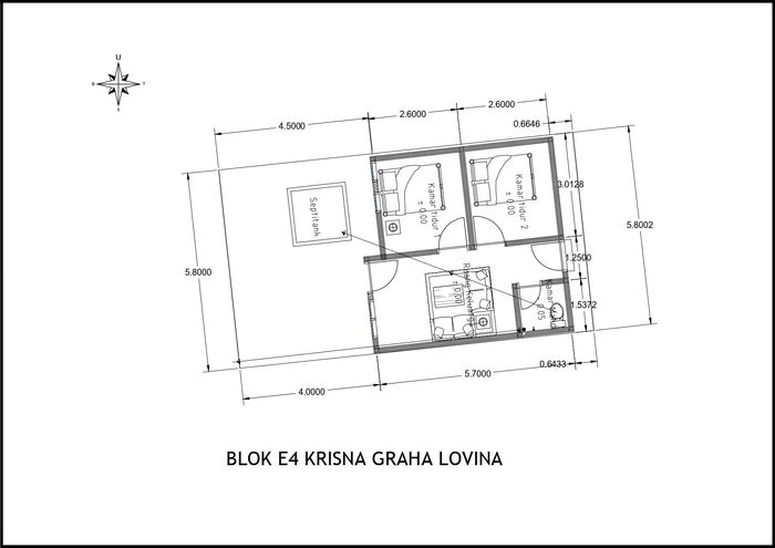 foto denah rumah tipe 30/60 SF (PMK 2023) perumahan PERUMAHAN KRISNA GRAHA LOVINA