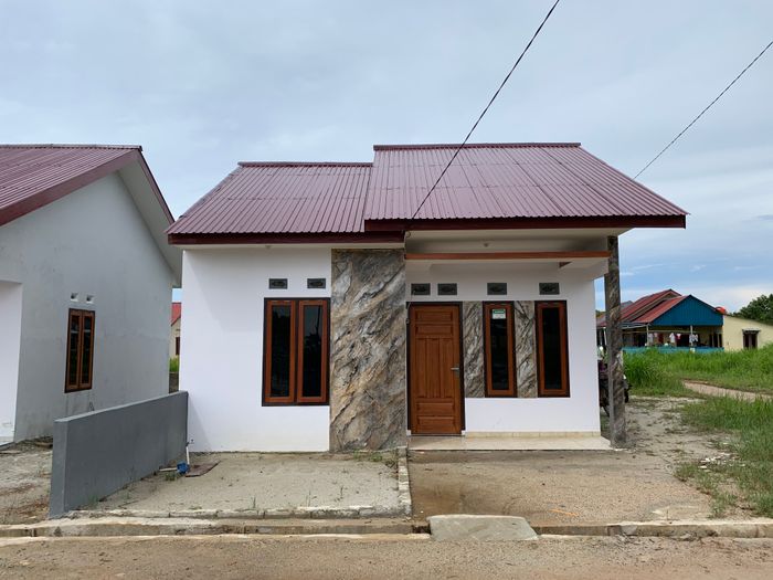 foto tampak rumah tipe 36 perumahan Asiong Regency
