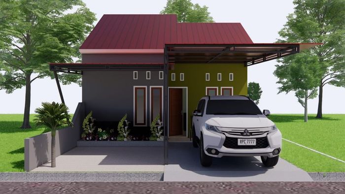 foto tampak rumah tipe 36 M2 HARGA BARU perumahan BUKIT MADANI PERMAI