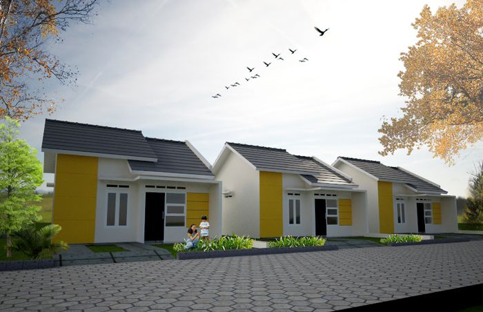 foto tampak rumah tipe A2 perumahan Villa Elegant