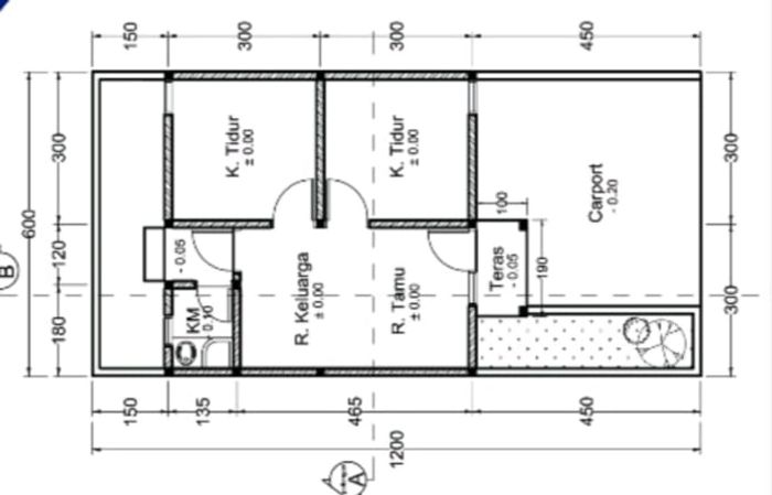 foto denah rumah tipe 36/72 ( 2024 ) perumahan PESONA IMPIAN RESIDENCE INDRALAYA