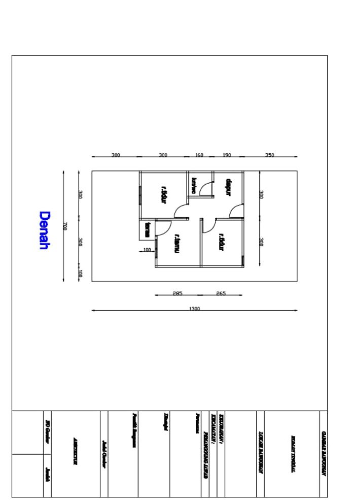 foto denah rumah tipe 36 perumahan Muzazi Village 3