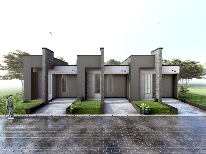 foto tampak rumah tipe TIJUANA perumahan BUMI KALIMASADA 3