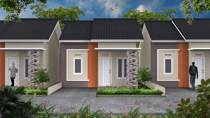 foto tampak rumah tipe RSH 36/84 perumahan BUKIT INTAN RESIDENCE 2