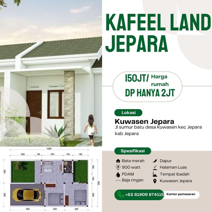 foto denah rumah tipe Subsidi perumahan Kafeel Land