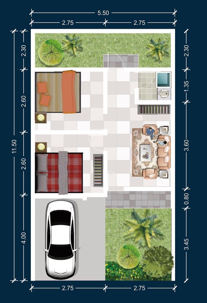 foto denah rumah tipe 30/63_ perumahan GRAHA PESONA 2