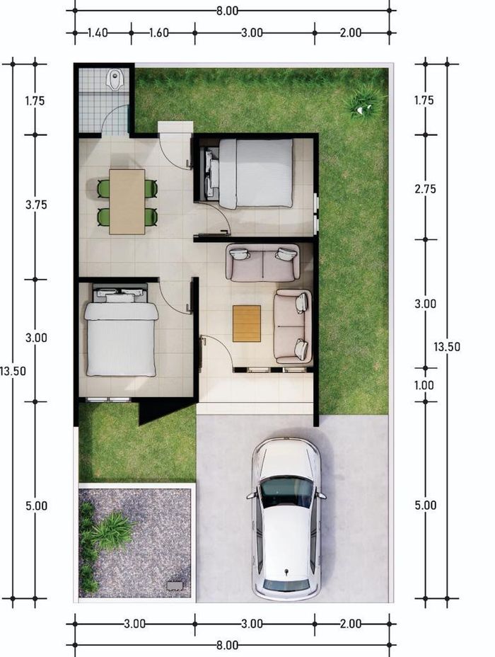 foto denah rumah tipe MMK perumahan MK RESIDENCE III