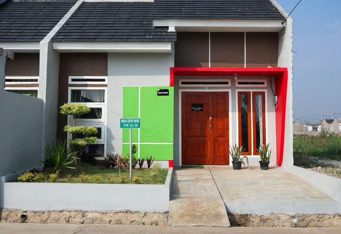 foto tampak rumah tipe Topaz_2023 perumahan Griya Family 4 Cibitung Tahap 4 Muktiwari