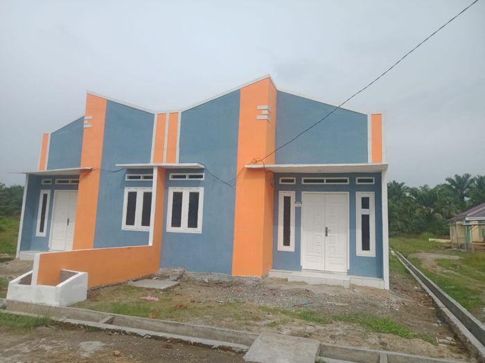 foto tampak rumah tipe Lestari perumahan GREEN PERDAMAIAN RESIDENCE