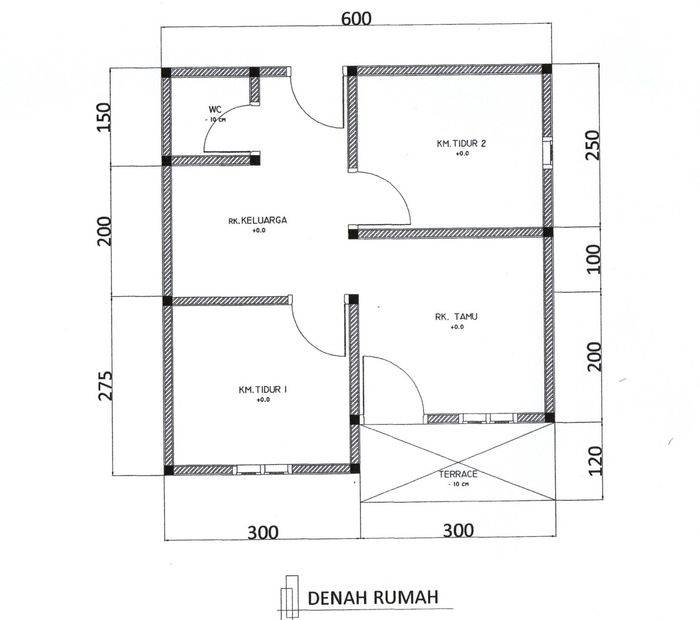 foto denah rumah tipe KOMERSIL perumahan Graha Yasa Baturaja