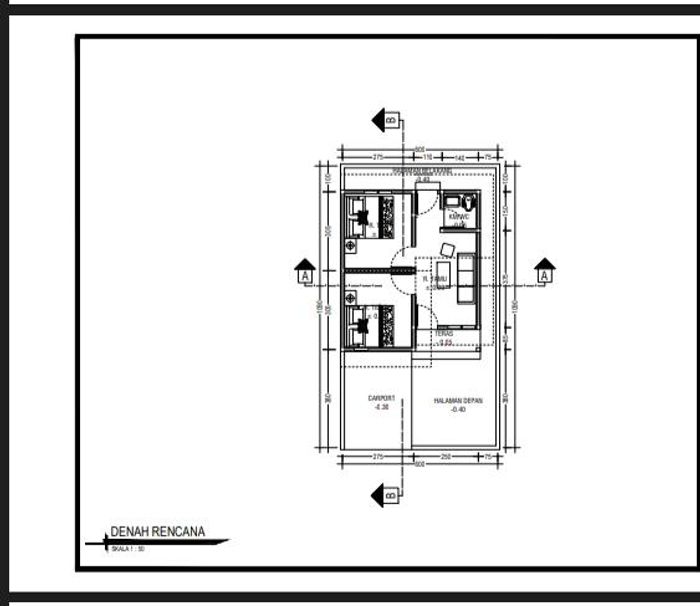 foto denah rumah tipe 32/65 perumahan Puri Jalak Putih Permai
