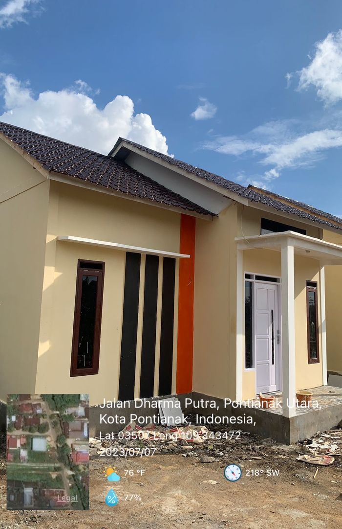foto tampak rumah tipe 36 perumahan Griya Dharma Residence