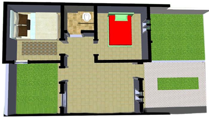 foto denah rumah tipe pesona saga residence 2023 perumahan Pesona saga residence