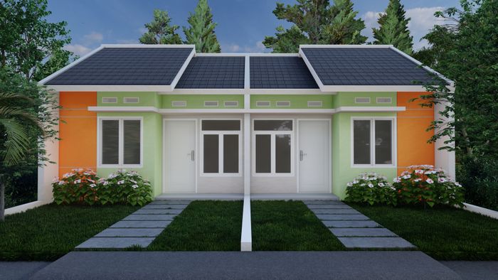 foto tampak rumah tipe Opal perumahan PONDOK PERMATA TAHAP 3