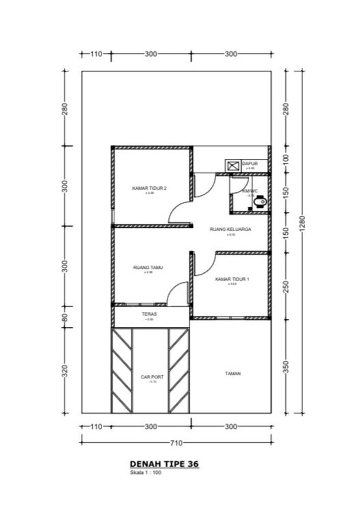 foto denah rumah tipe 36 perumahan SHAQUILLA RESIDENCE 2